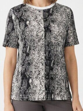 W11 Walter Baker "Florentina" Abstract Snakeskin Print Crew Neck Top NEW Sz. Sm